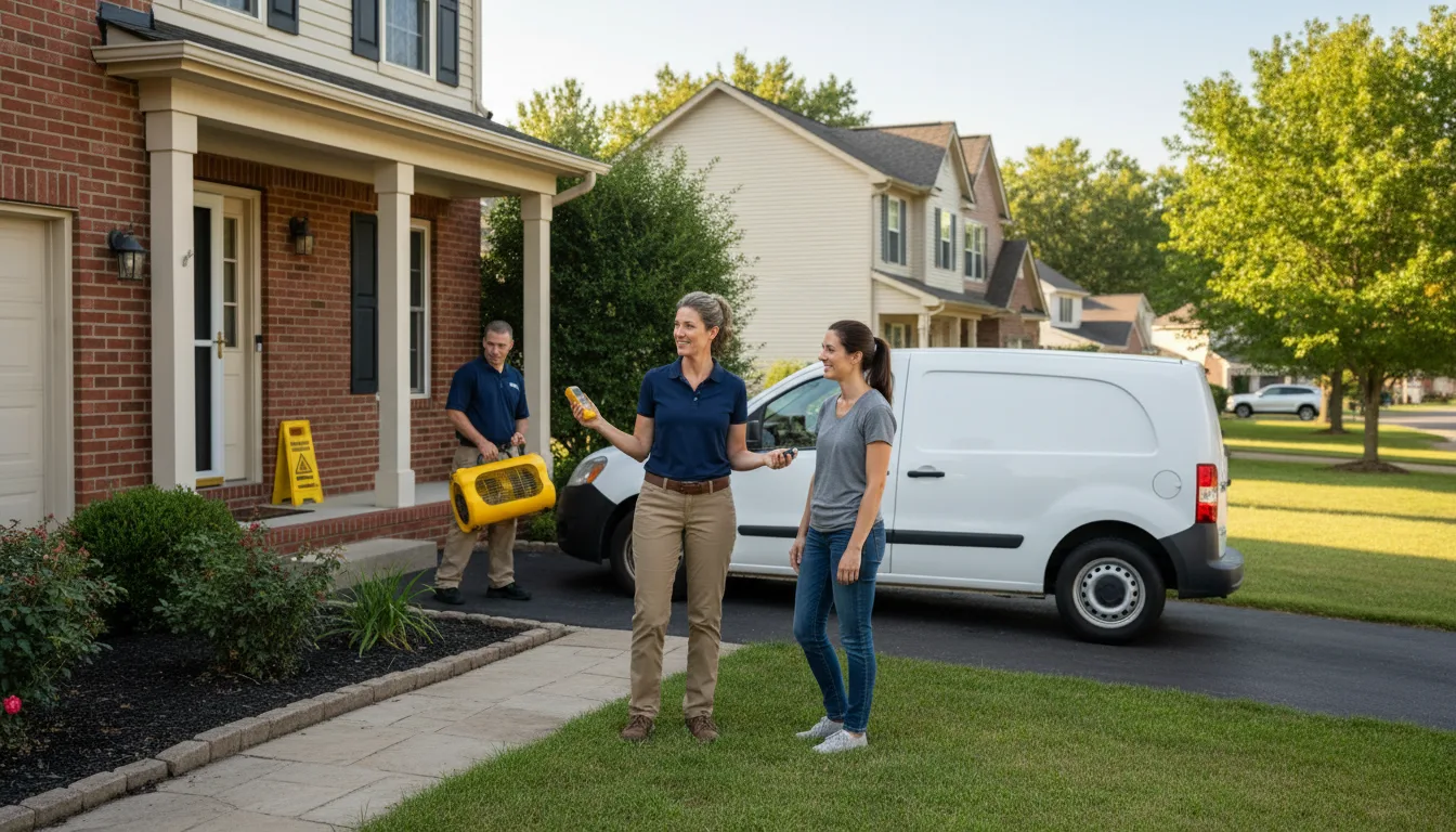 Residential water damage restoration in Cairo, IL